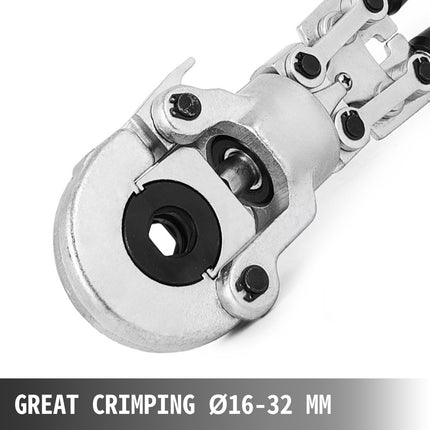 Pipe Press Crimping Pliers 16-32mm, 360 Head, U/TH Dies