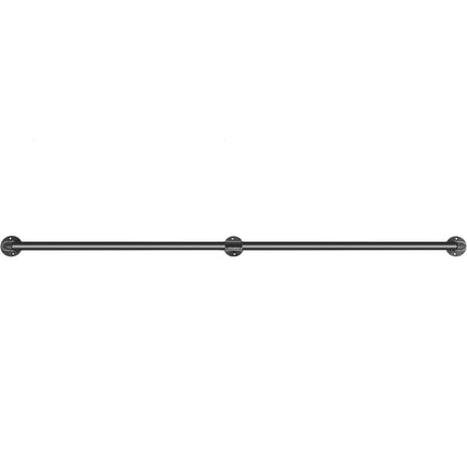 Pipe Stair Handrail, 6 Ft Carbon Steel Wall Mount, 440 Lb