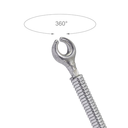 Pipe cleaning spiral with claw