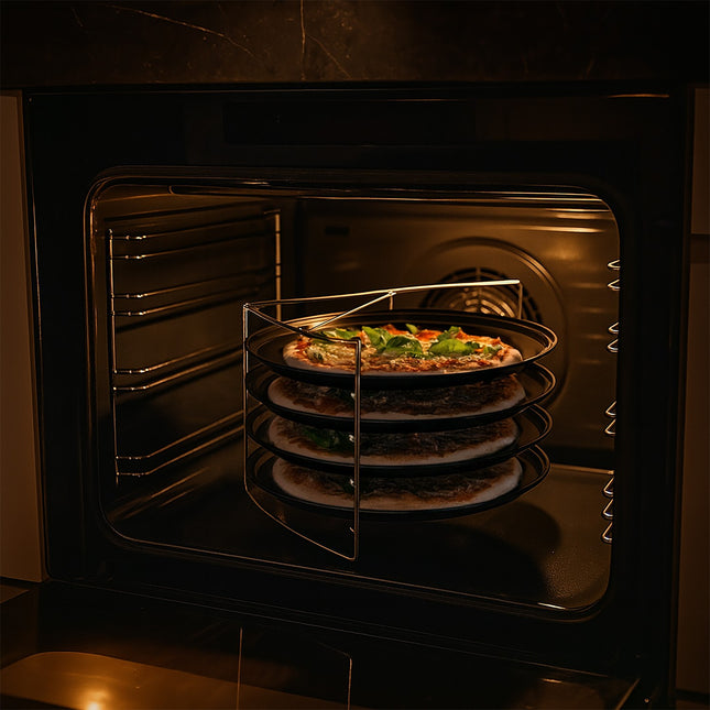 Pizza Baking Trays Set with Rack – Non-Stick, Perforated