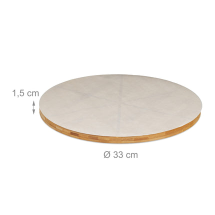 Pizza board in bamboo, 2 pcs, with baking paper