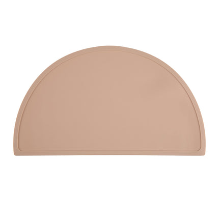Placemat for children in a semi-circular shape