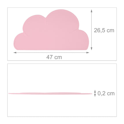 Placemats for children in the form of clouds
