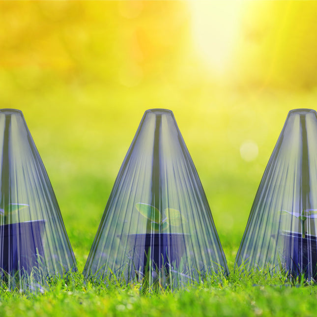 Plant Protection Cones, Blue, Set of 32, PVC Material