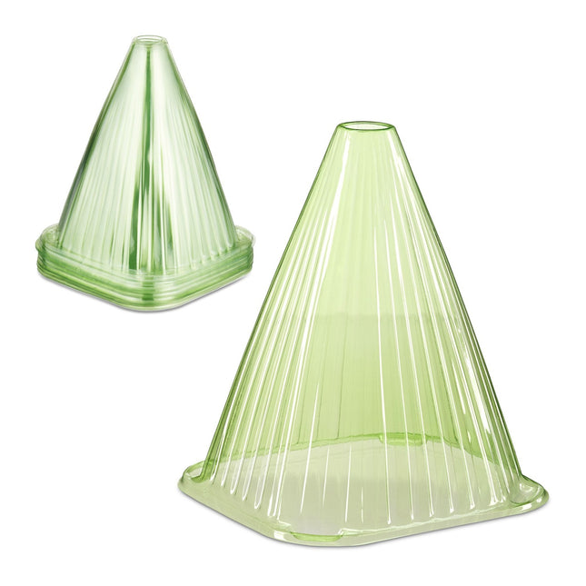 Plantbeschermingskegels, set van 32 - groene PVC-hoezen