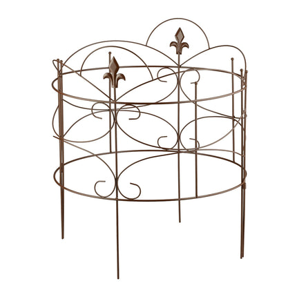 Plant Support Stakes, 2-Piece Iron Fleur-de-Lis Design