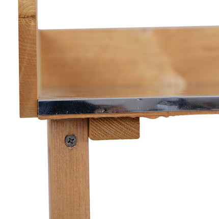 Wood and metal plant table - durable gardening workstation