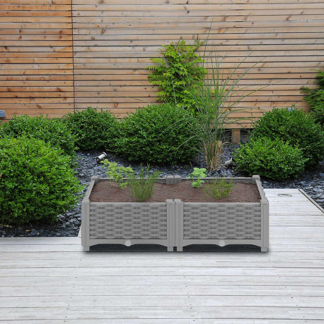 Plantenbak in rotanlook