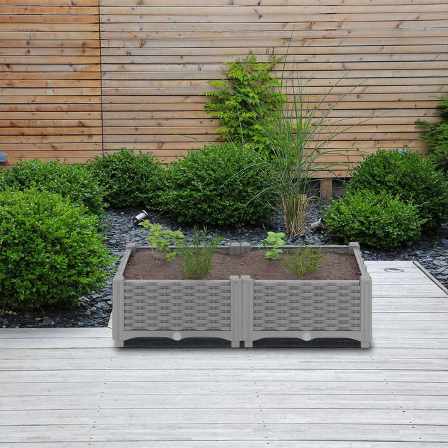 Planter box in rattan look