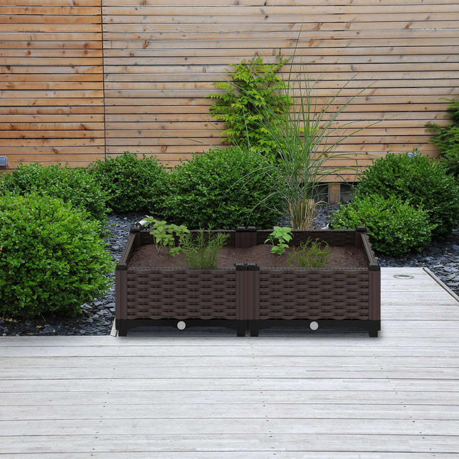 Plantenbak in rotanlook