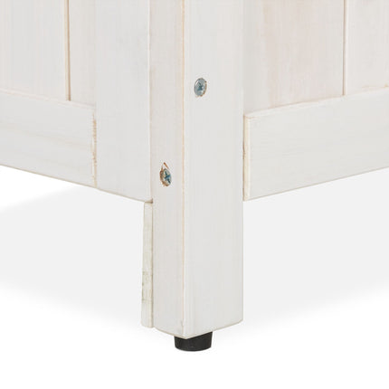 Planter box with trellis wall in white