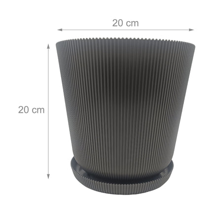 Planters with Saucers, Set of 2, Durable Plastic