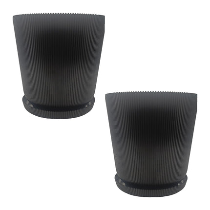 Planters with Saucers, Set of 2, Indoor/Outdoor