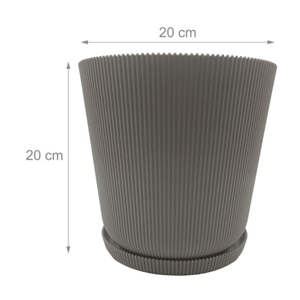 Planters with Saucers, Set of 2, Indoor/Outdoor