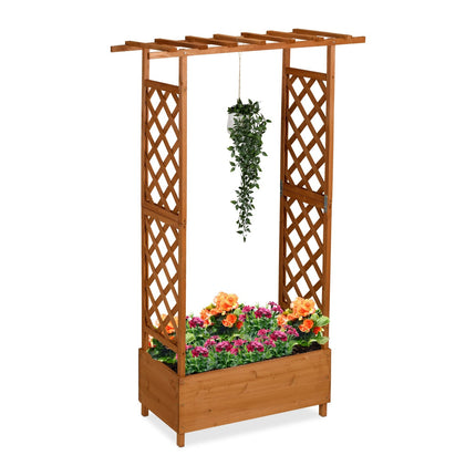 Planter with Trellis & Canopy – Fir Wood, Balcony Use