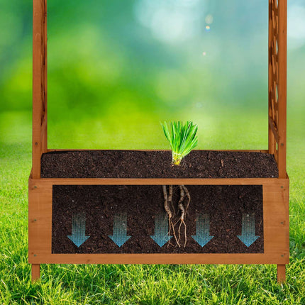 Planter with Trellis & Canopy – Fir Wood, Balcony Use
