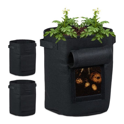 Planting bag in fleece set of 3 Ø 30 cm
