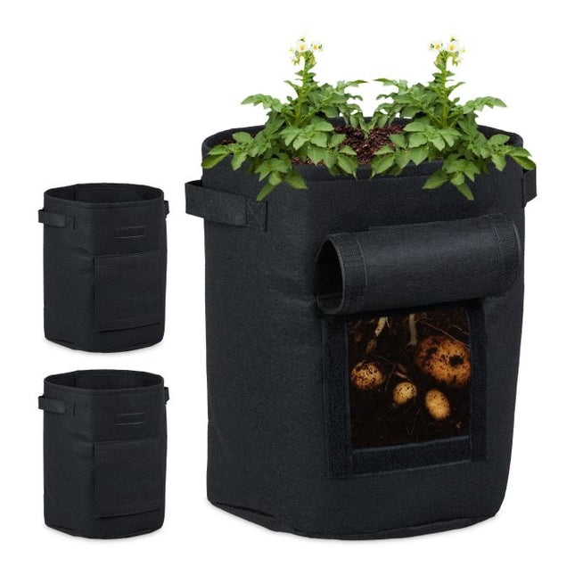 Planting bag in fleece set of 3 Ø 30 cm