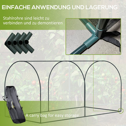 Garden protection net with door - 2.5 x 1.2 m, windproof