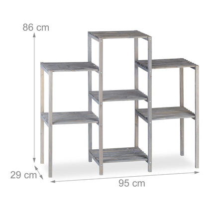 Plant shelf with 6-7 shelves