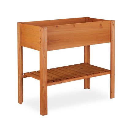 Plant shelf with growing box wood