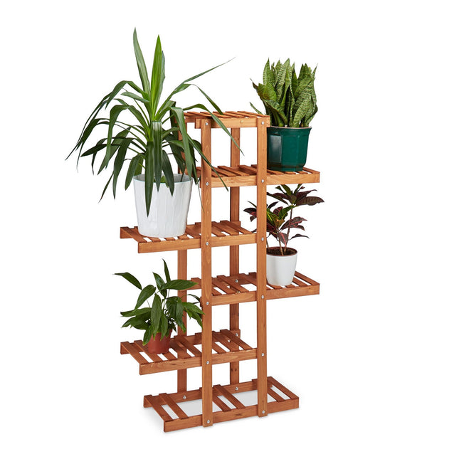 Plant shelf wood 5 shelves