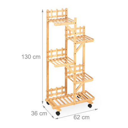 Plant stand in bamboo 5 shelves