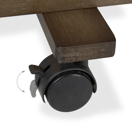 Plant stand in bamboo with wheels