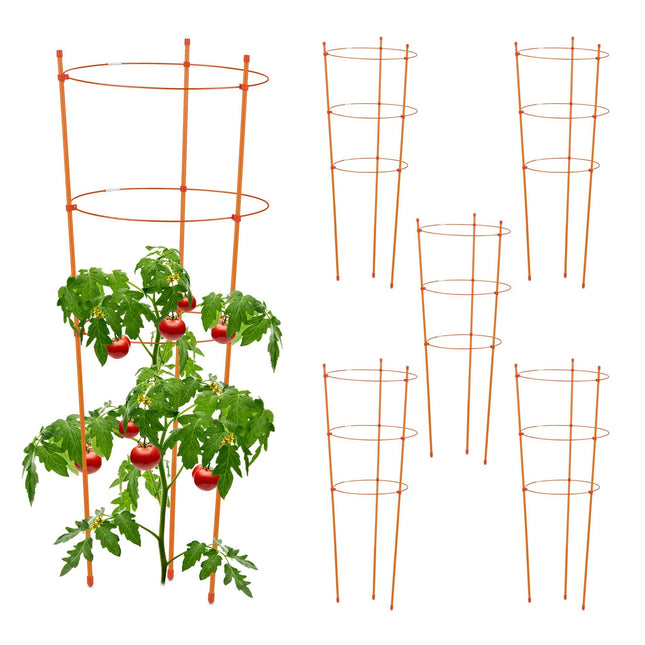 Podpórka do roślin 76 cm pomarańczowa, zestaw 6 szt.