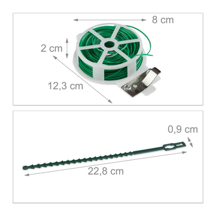 Plant support set with 110 parts