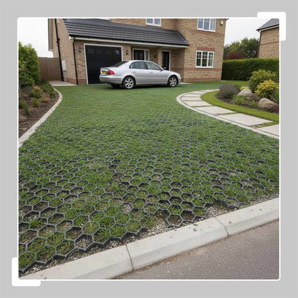 Plastic Grass Grid for Driveways & Paths, Easy Install