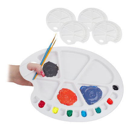Plastic Mixing Palette Set, 5 Pieces, 20 Wells