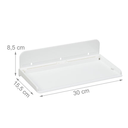 Plastic bed shelf