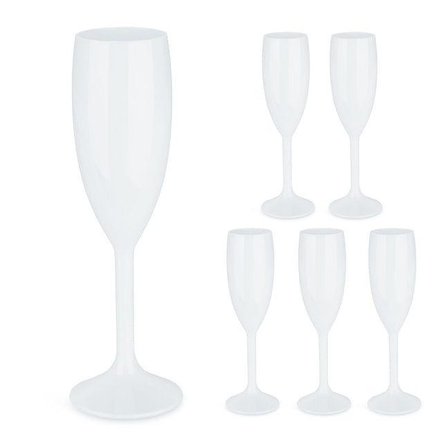 Plastic champagne glasses, set of 6