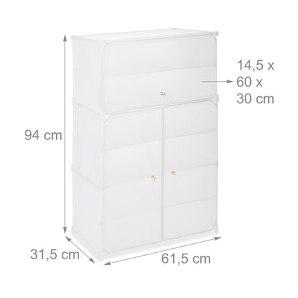 Plastic shoe cabinet