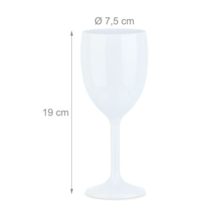 Plastic wine glasses - set of 12