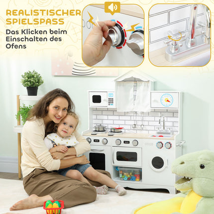 Play Kitchen with Oven, Sink, Sound, Accessories, Ages 3-6