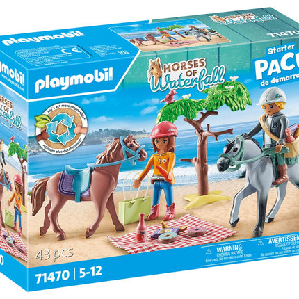 Playmobil Horses Of Waterfall Horseback Riding Trip To The Beach With Amelia And Ben 71470