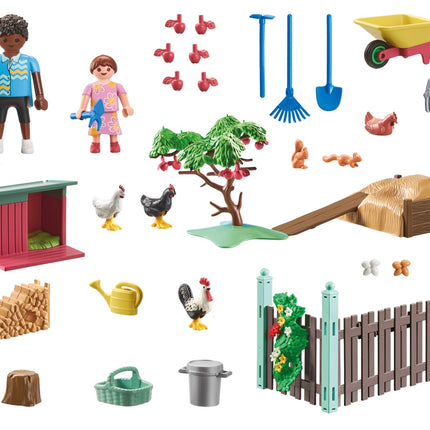Playmobil My Life Little Chicken Farm In The Tiny House Garden 71510