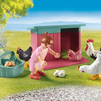 Playmobil My Life Little Chicken Farm In The Tiny House Garden 71510