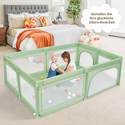 Playpen Baby Playpen with 50 Balls & 2 Doors 205 x 147 x 68.5 cm Green