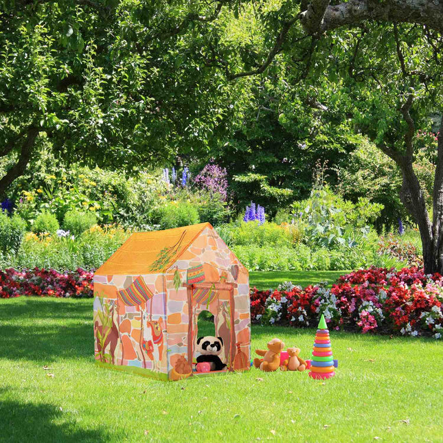 Play with the llama tent