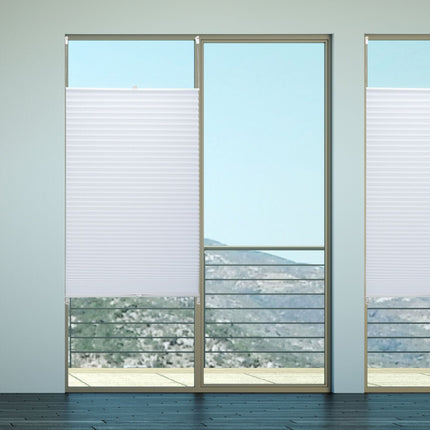 Pleated blind white without drilling