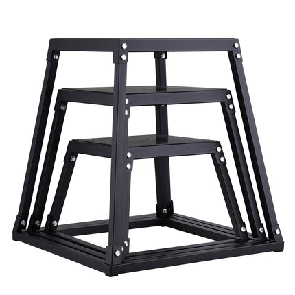 Plyometric Jump Boxes Set, 12 18 24 Inch, Anti-Slip
