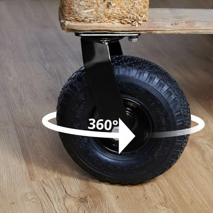 Pneumatic Swivel Castor, 3.00-4, High Load Capacity