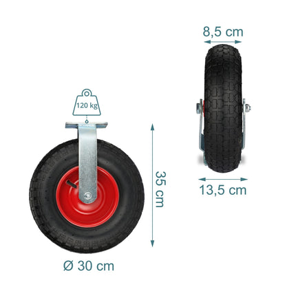 Pneumatic Tyred Load Castor with Steel Plate