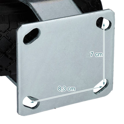 Pneumatic Tyred Load Castor with Steel Plate