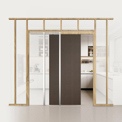 Pocket Door Frame Kit, 24-32 In, Soft Close, Steel