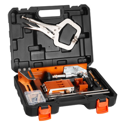 Pocket Hole Jig Kit, 1/2–1-1/2 In, Case and C-Clamp