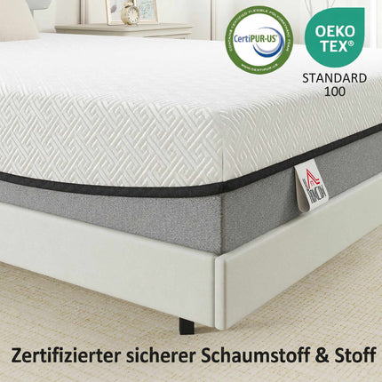 Pocket Spring Mattress with Gel Memory Foam, Green Tea, 200x90x20 cm